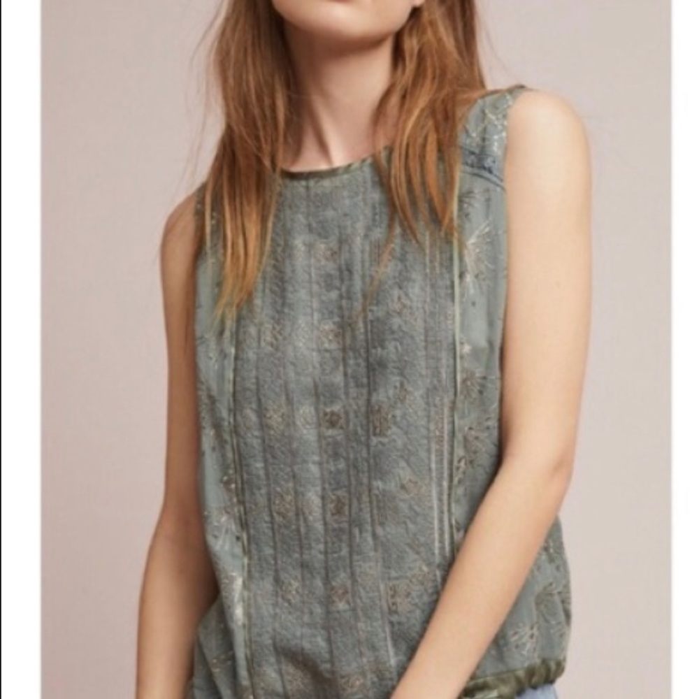 Anthropologie Tiny Addison Embroidered Top